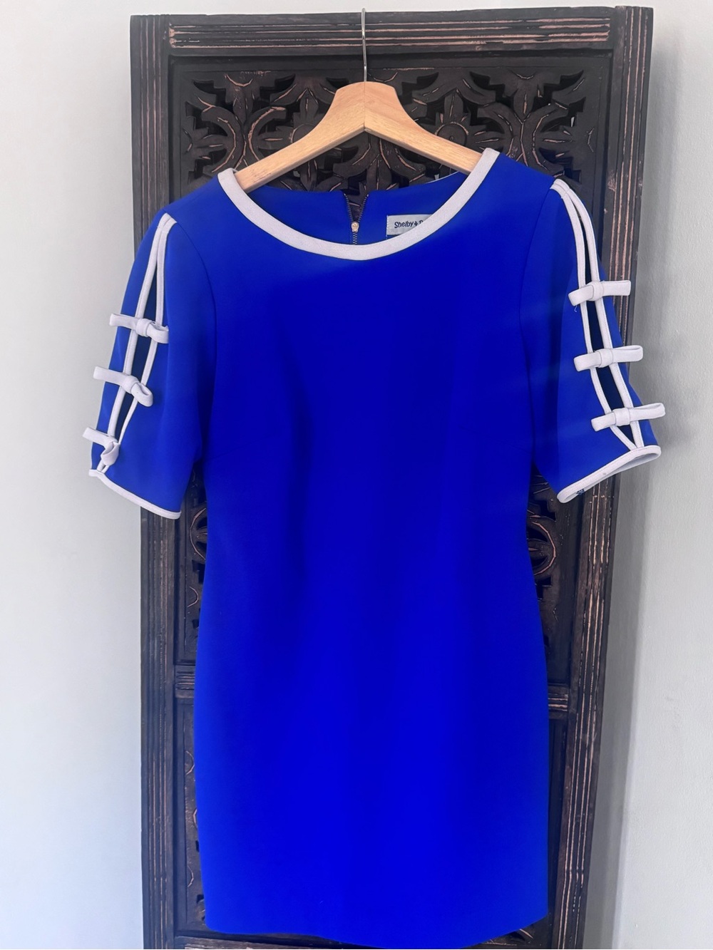 Shelby & Palmer Royal Blue Mini Dress with White Trim